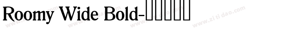 Roomy Wide Bold字体转换